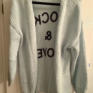 ROCK & L🩵VE Cozy Light Blue Sweater by Fashionista